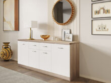 Aparador Zurich (Carvalho Claro, Branco)
