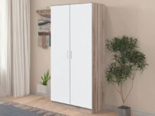 Roupeiro Milan (Branco, Carvalho Claro)(2 portas)