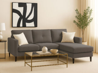 Sofa com Chaise Inter (Cinza Escuro)
